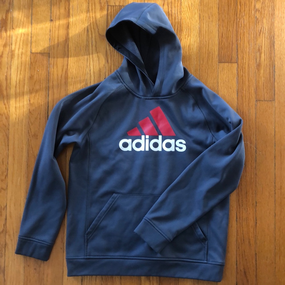 Adidas Climawarm gray hoodie sweatshirt